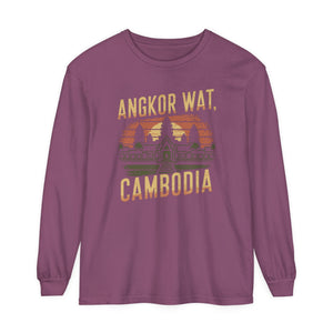 Angkor Wat Cambodia Comfort Colors Unisex Long Sleeve T-Shirt