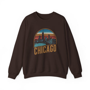 Chicago Skyline Illinois Gildan Unisex Crewneck Sweatshirt