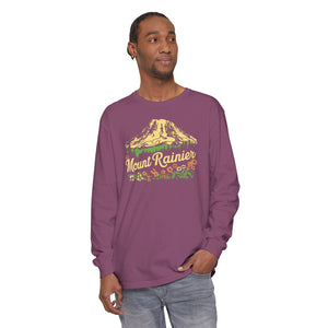 Mount Rainier Washington Comfort Colors Unisex Long Sleeve T-Shirt