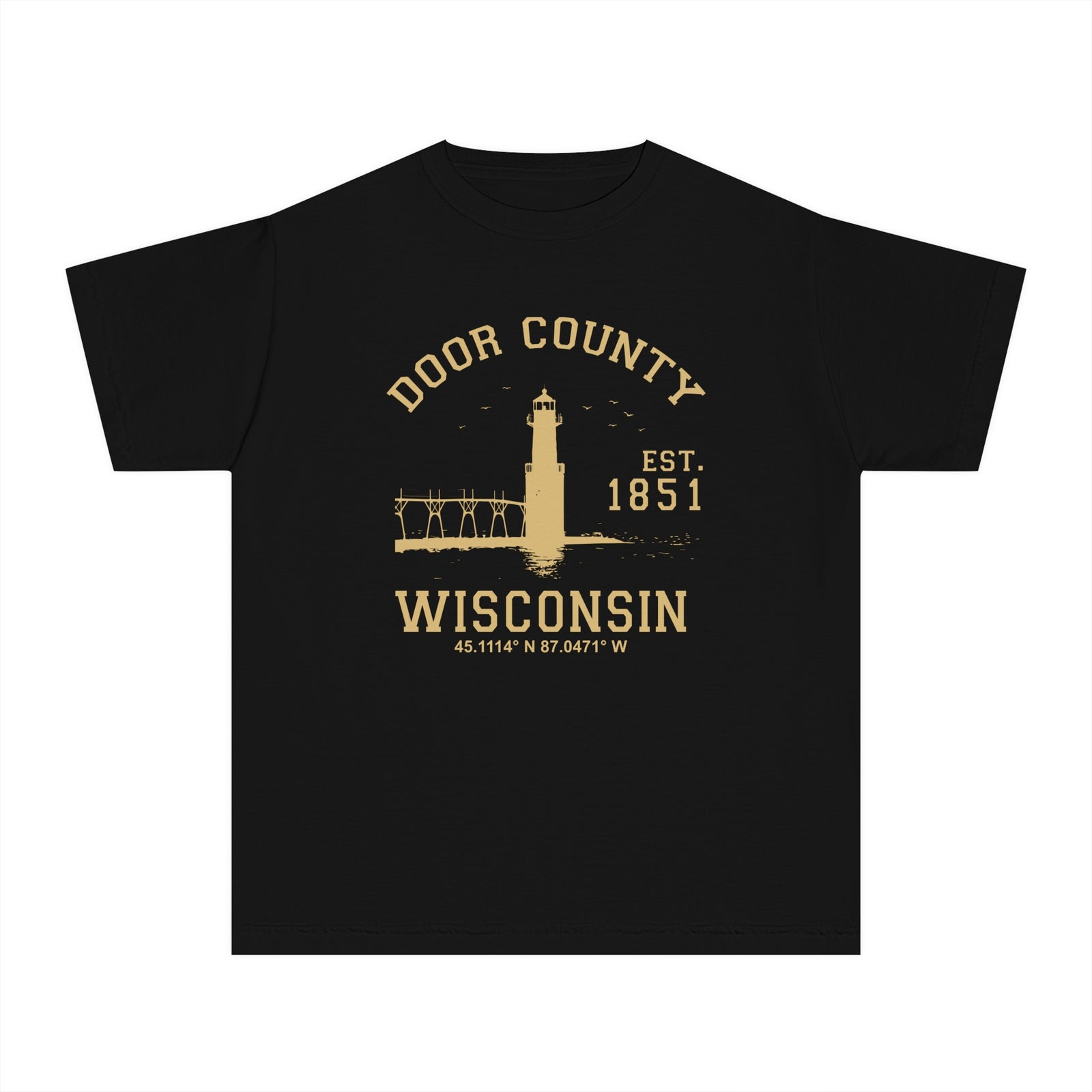 Door County Wisconsin Comfort Colors Youth Kids T-Shirt