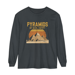 Pyramids of Giza Egypt Comfort Colors Unisex Long Sleeve T-Shirt
