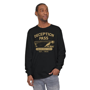 Deception Pass Washington Comfort Colors Unisex Long Sleeve T-Shirt