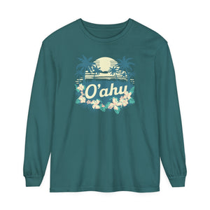 Oahu Hawaii Comfort Colors Unisex Long Sleeve T-Shirt