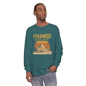 Pyramids of Giza Egypt Comfort Colors Unisex Long Sleeve T-Shirt