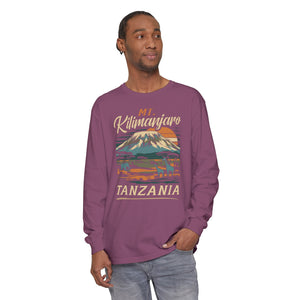 Mount Kilimanjaro Tanzania Comfort Colors Unisex Long Sleeve T-Shirt