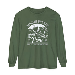 Machu Picchu Peru Comfort Colors Unisex Long Sleeve T-Shirt