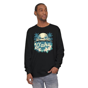 Oahu Hawaii Comfort Colors Unisex Long Sleeve T-Shirt
