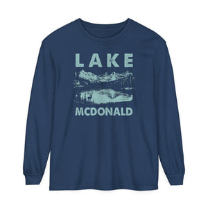 Lake McDonald Glacier National Park Montana Comfort Colors Unisex Long Sleeve T-Shirt