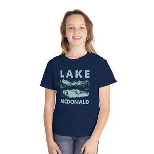 Lake McDonald Glacier National Park Montana Comfort Colors Youth Kids T-Shirt