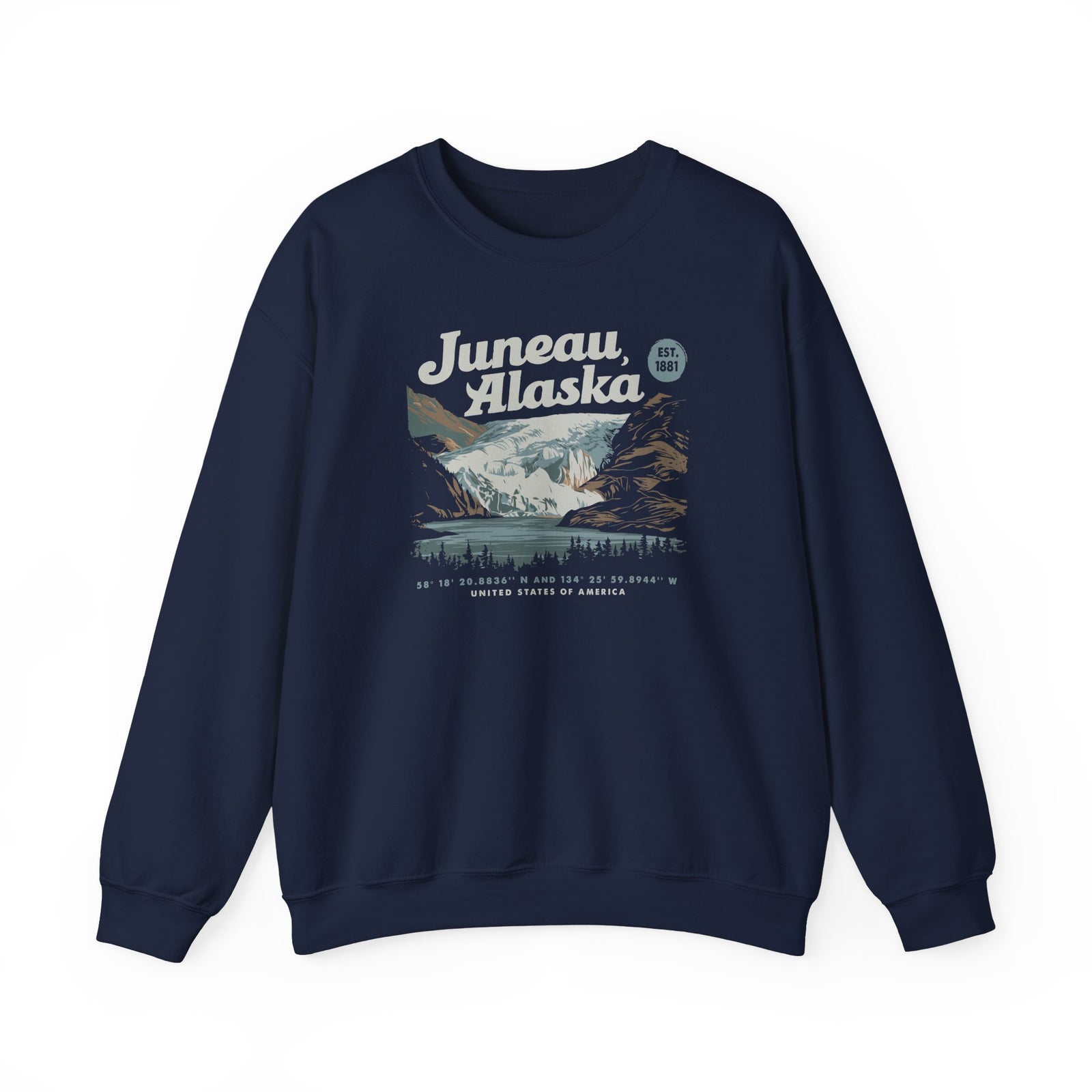 Juneau Alaska Gildan Unisex Crewneck Sweatshirt