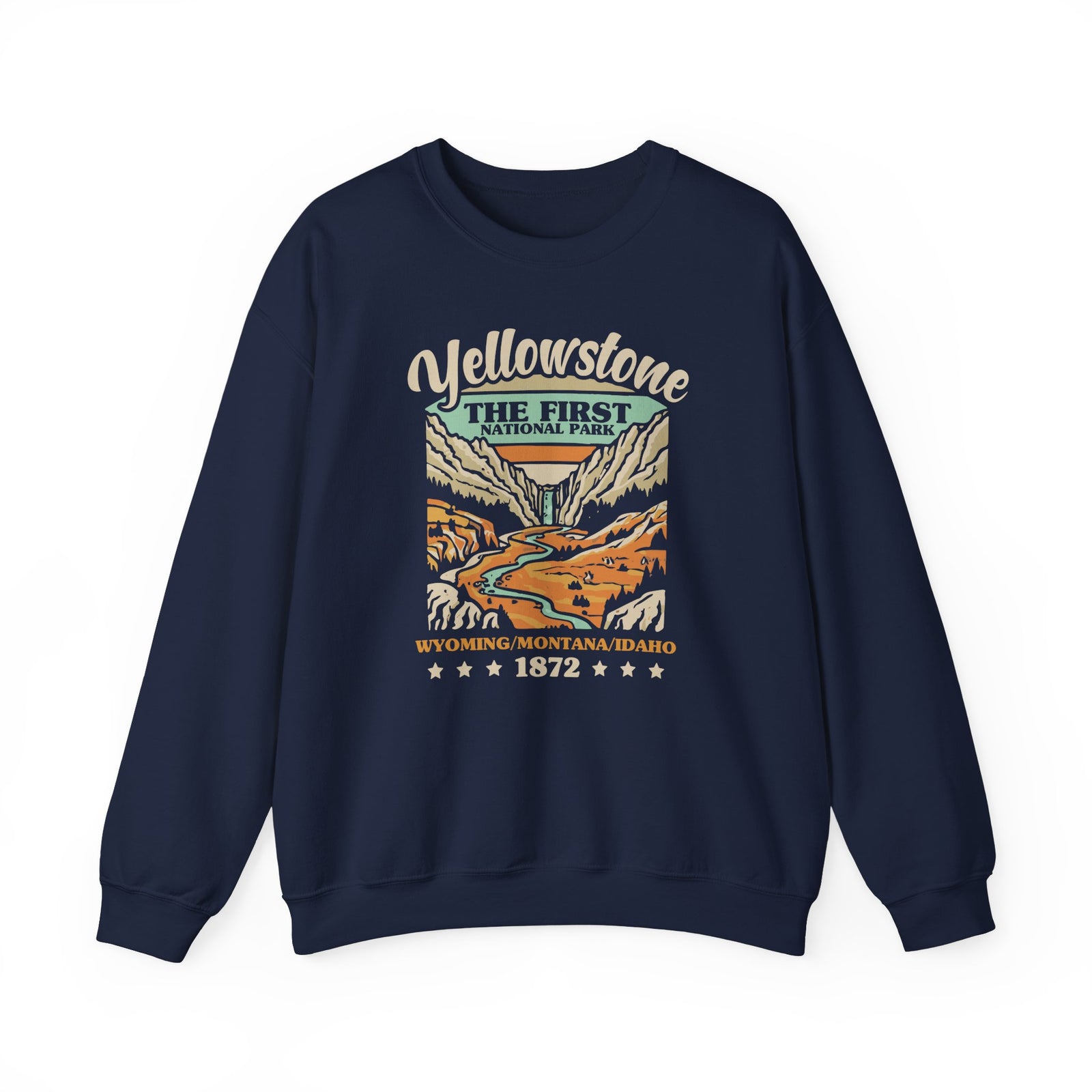 Yellowstone National Park Wyoming Montana Idaho Gildan Unisex Crewneck Sweatshirt