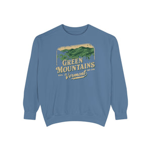 Green Mountains Vermont Comfort Colors Unisex Sweatshirt
