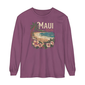 Maui Hawaii Comfort Colors Unisex Long Sleeve T-Shirt