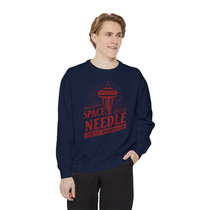 Space Needle Seattle Washington Comfort Colors Unisex Sweatshirt