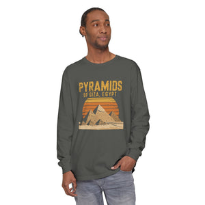 Pyramids of Giza Egypt Comfort Colors Unisex Long Sleeve T-Shirt
