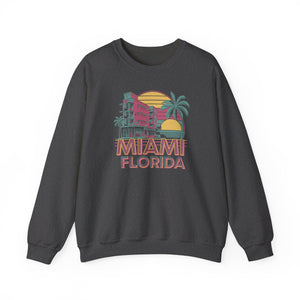 Miami Florida Gildan Unisex Crewneck Sweatshirt