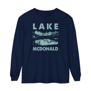 Lake McDonald Glacier National Park Montana Comfort Colors Unisex Long Sleeve T-Shirt