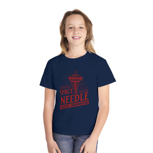 Space Needle Seattle Washington Comfort Colors Youth Kids T-Shirt