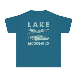 Lake McDonald Glacier National Park Montana Comfort Colors Youth Kids T-Shirt