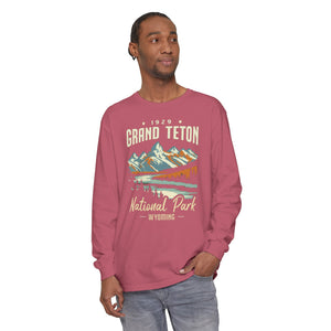 Grand Teton National Park Wyoming Comfort Colors Unisex Long Sleeve T-Shirt