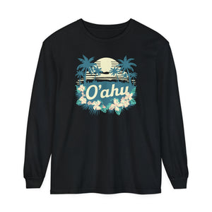 Oahu Hawaii Comfort Colors Unisex Long Sleeve T-Shirt
