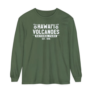 Hawaii Volcanoes National Park Hawaii Comfort Colors Unisex Long Sleeve T-Shirt