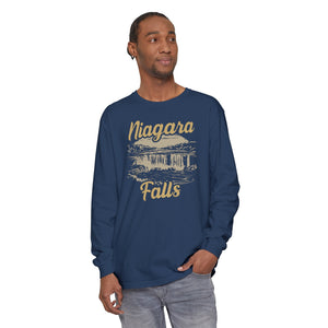 Niagara Falls New York Ontario Comfort Colors Unisex Long Sleeve T-Shirt