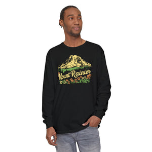 Mount Rainier Washington Comfort Colors Unisex Long Sleeve T-Shirt
