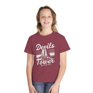 Devils Tower Wyoming Comfort Colors Youth Kids T-Shirt