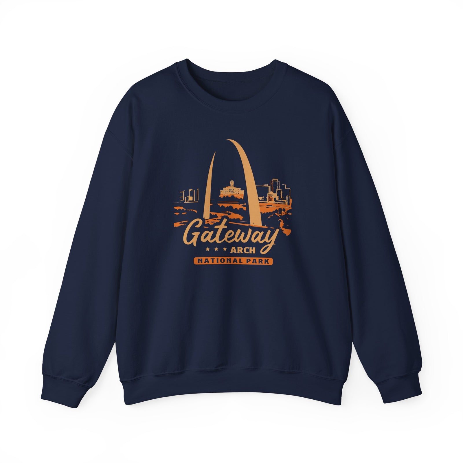 Gateway Arch National Park Missouri Gildan Unisex Crewneck Sweatshirt