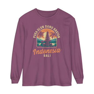 Pura Ulun Danu Bratan Bali Comfort Colors Unisex Long Sleeve T-Shirt