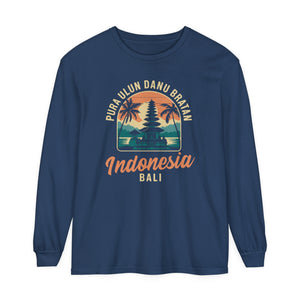 Pura Ulun Danu Bratan Bali Comfort Colors Unisex Long Sleeve T-Shirt