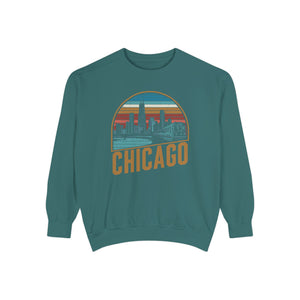 Chicago Skyline Illinois Comfort Colors Unisex Sweatshirt