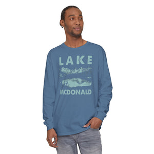 Lake McDonald Glacier National Park Montana Comfort Colors Unisex Long Sleeve T-Shirt