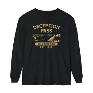 Deception Pass Washington Comfort Colors Unisex Long Sleeve T-Shirt