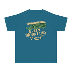 Green Mountains Vermont Comfort Colors Youth Kids T-Shirt