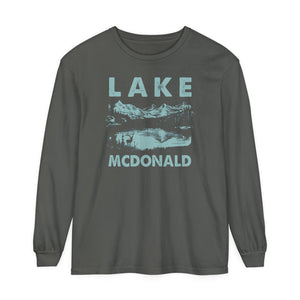 Lake McDonald Glacier National Park Montana Comfort Colors Unisex Long Sleeve T-Shirt