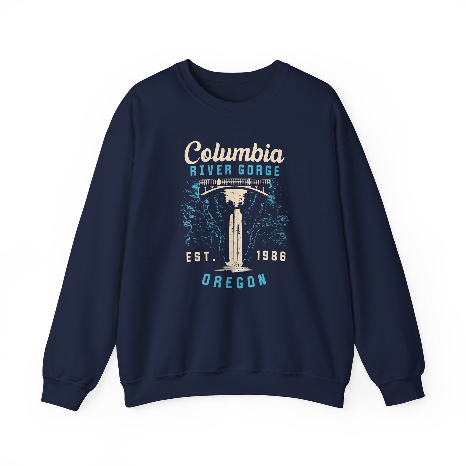 Columbia River Gorge Oregon Washington Gildan Unisex Crewneck Sweatshirt
