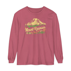 Mount Rainier Washington Comfort Colors Unisex Long Sleeve T-Shirt