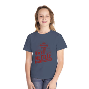 Space Needle Seattle Washington Comfort Colors Youth Kids T-Shirt