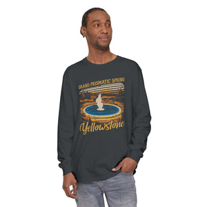 Grand Prismatic Spring Yellowstone Comfort Colors Unisex Long Sleeve T-Shirt