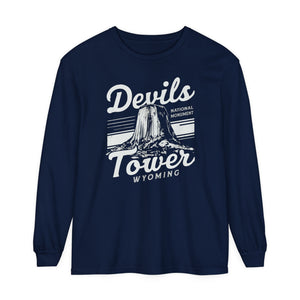 Devils Tower Wyoming Comfort Colors Unisex Long Sleeve T-Shirt