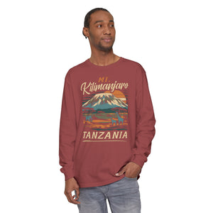 Mount Kilimanjaro Tanzania Comfort Colors Unisex Long Sleeve T-Shirt
