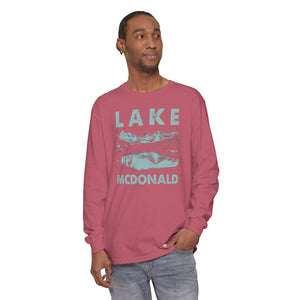 Lake McDonald Glacier National Park Montana Comfort Colors Unisex Long Sleeve T-Shirt