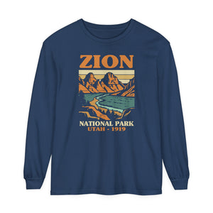 Zion National Park Utah Comfort Colors Unisex Long Sleeve T-Shirt