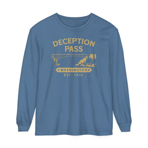 Deception Pass Washington Comfort Colors Unisex Long Sleeve T-Shirt