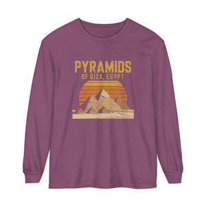 Pyramids of Giza Egypt Comfort Colors Unisex Long Sleeve T-Shirt