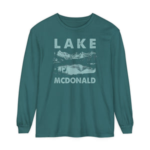 Lake McDonald Glacier National Park Montana Comfort Colors Unisex Long Sleeve T-Shirt