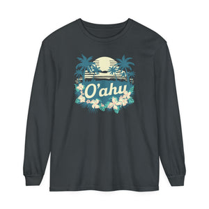 Oahu Hawaii Comfort Colors Unisex Long Sleeve T-Shirt