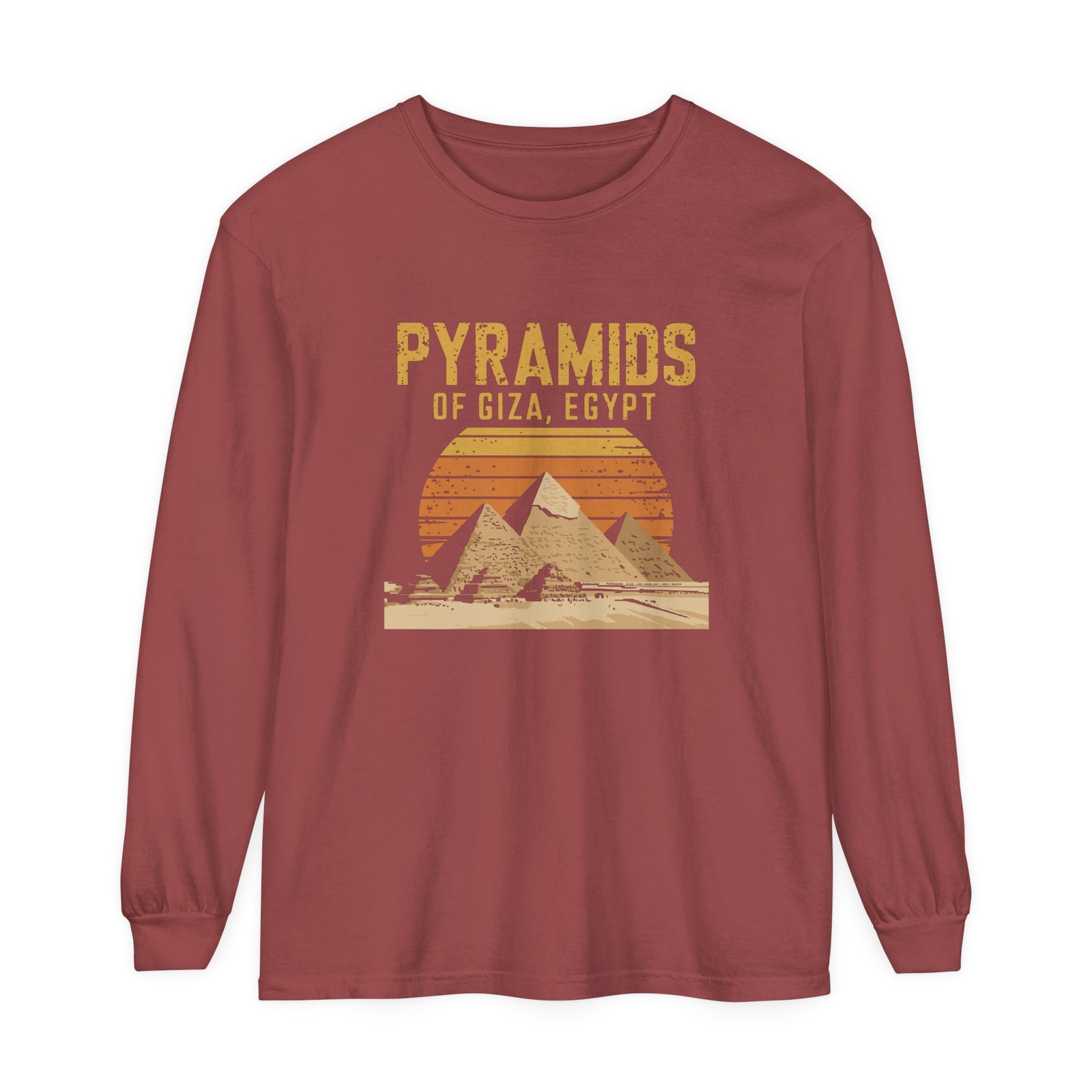 Pyramids of Giza Egypt Comfort Colors Unisex Long Sleeve T-Shirt